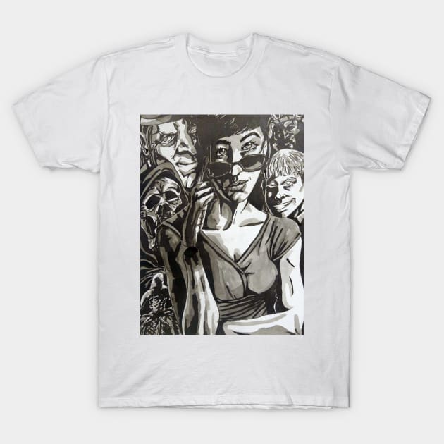 Lucifer "Crowded" Jill Presto & The Basanos portrait (original) T-Shirt by StagArtStudios